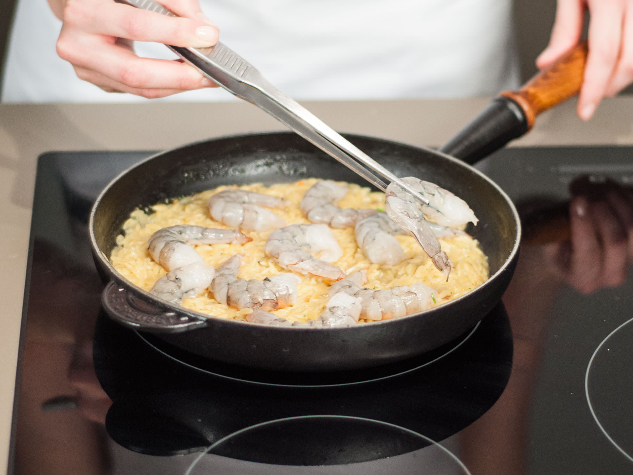 One-pot pasta with orzo and shrimp