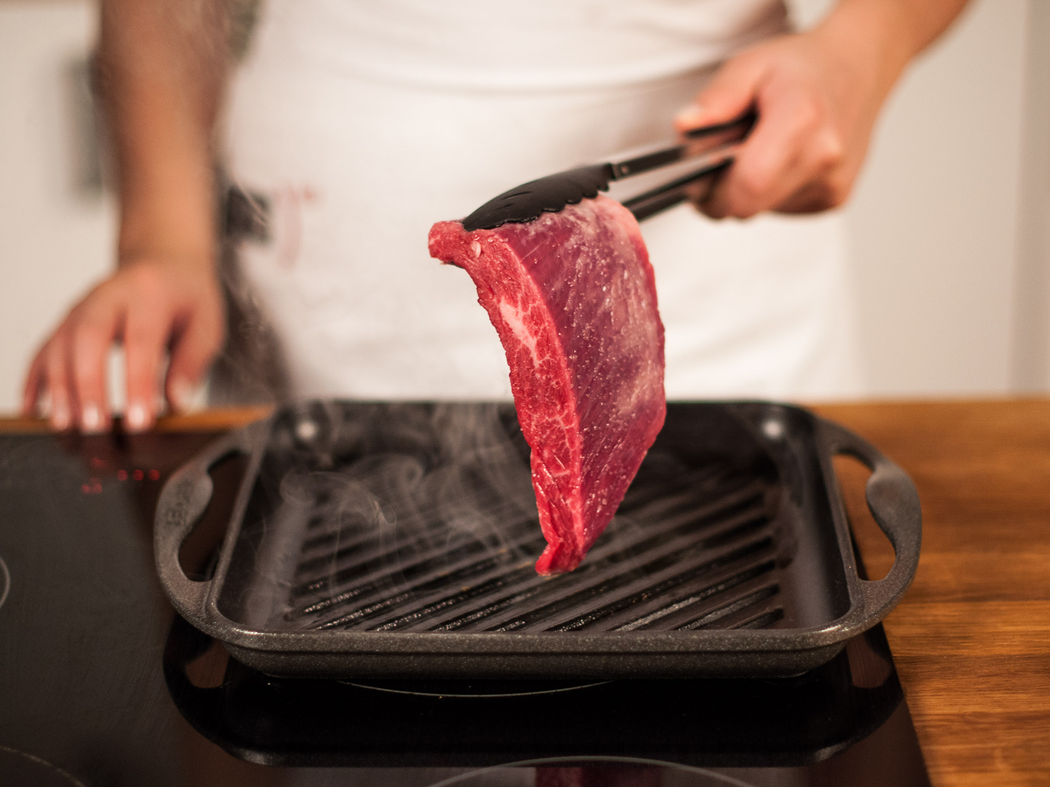 (RED) Skirt steak tortilla with chimichurri sauce