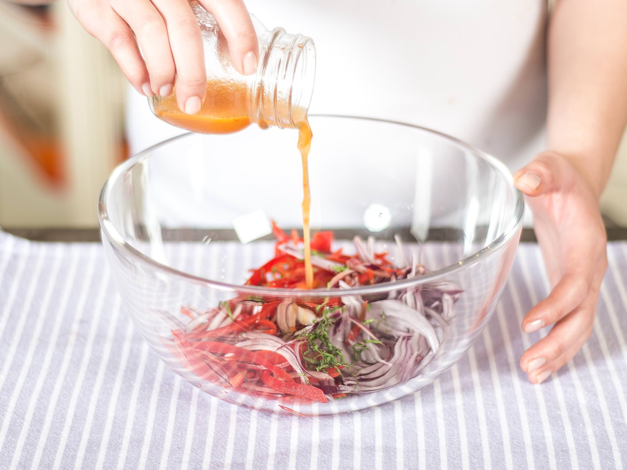 Thai noodle and beef salad